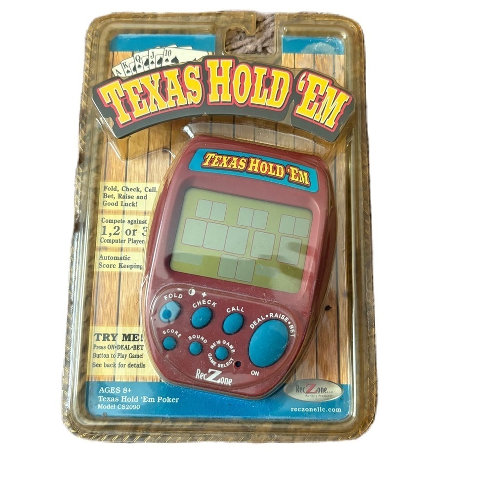 REC ZONE TEXAS HOLD EM VIDEO POKER GAME 2004 MODEL CS2090 NEW Vintage